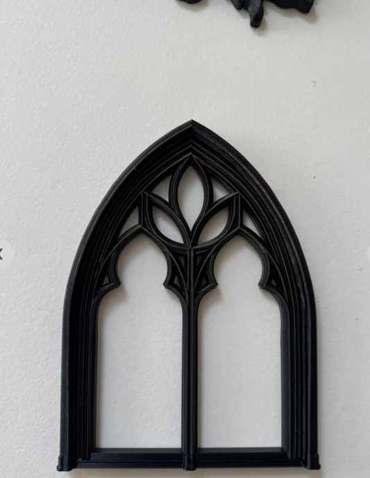 Gotycka Dekoracja Ścienna Okno Katedralne