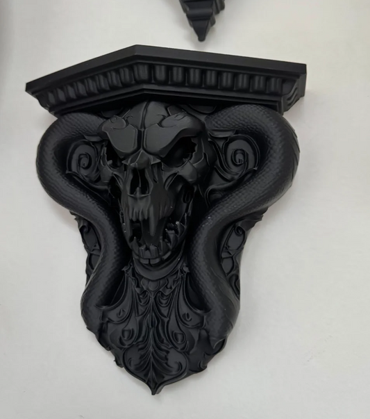 Gotycka Konsola Ścienna Czaszka Kobry