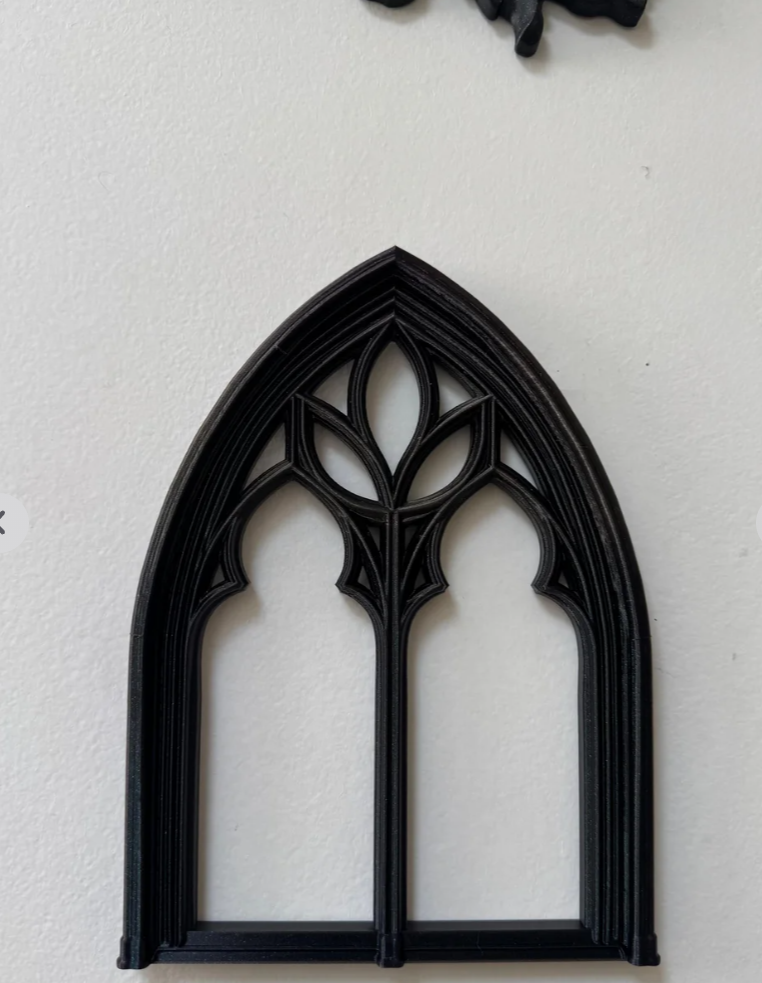 Gotycka Dekoracja Ścienna Okno Katedralne