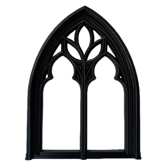 Gotycka Dekoracja Ścienna Okno Katedralne