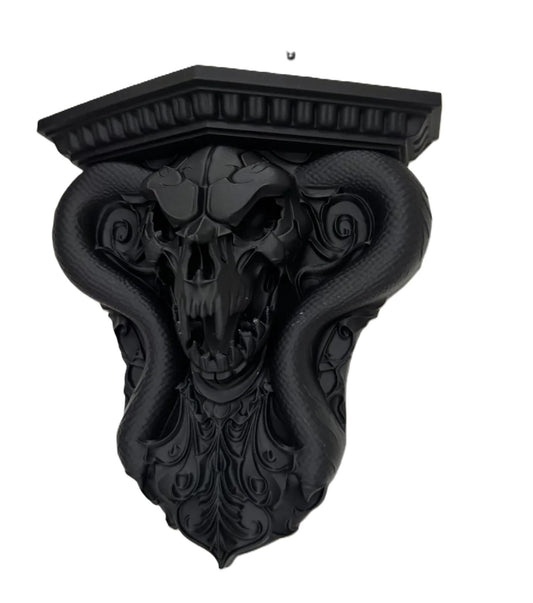 Gotycka Konsola Ścienna Czaszka Kobry